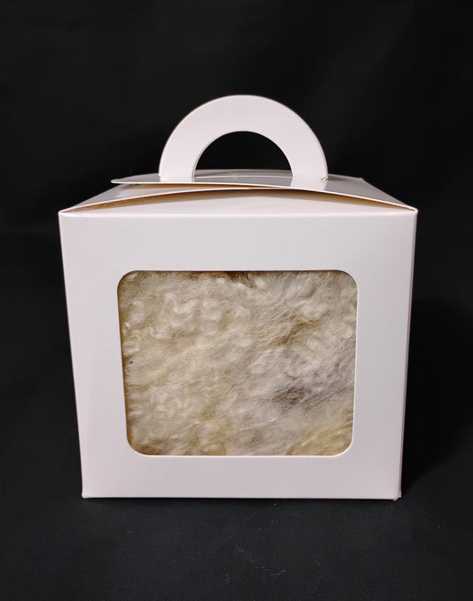 Scoured Jacob Sheep Fleece (3.5 oz)