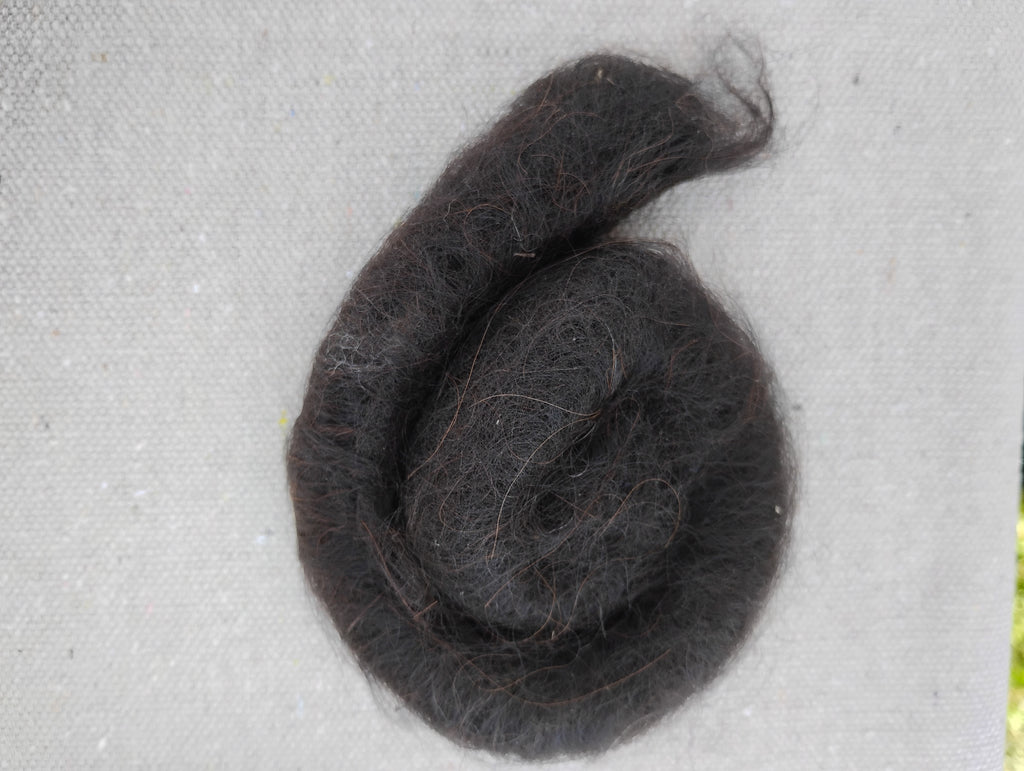 Black Alpaca Rolag